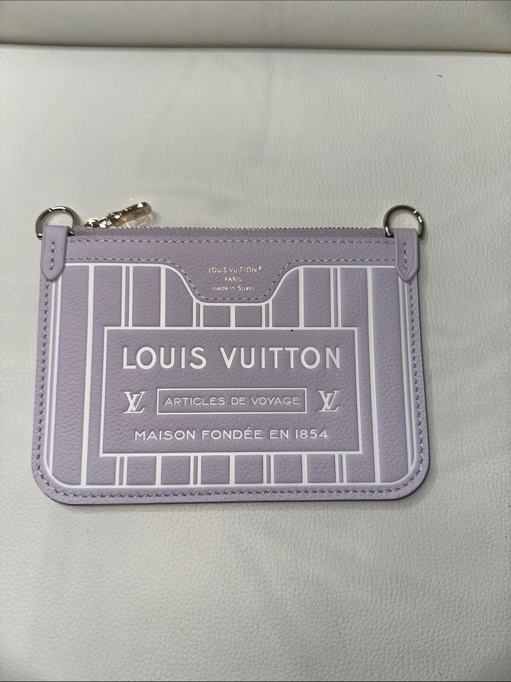 Authentic Louis Vuitton Lavender Logo Card Pouch